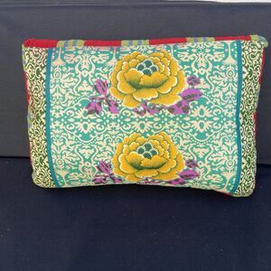 Lisa Corti Arabesque Corolla Pillow Cotton Floral Boho Decorative Cushion